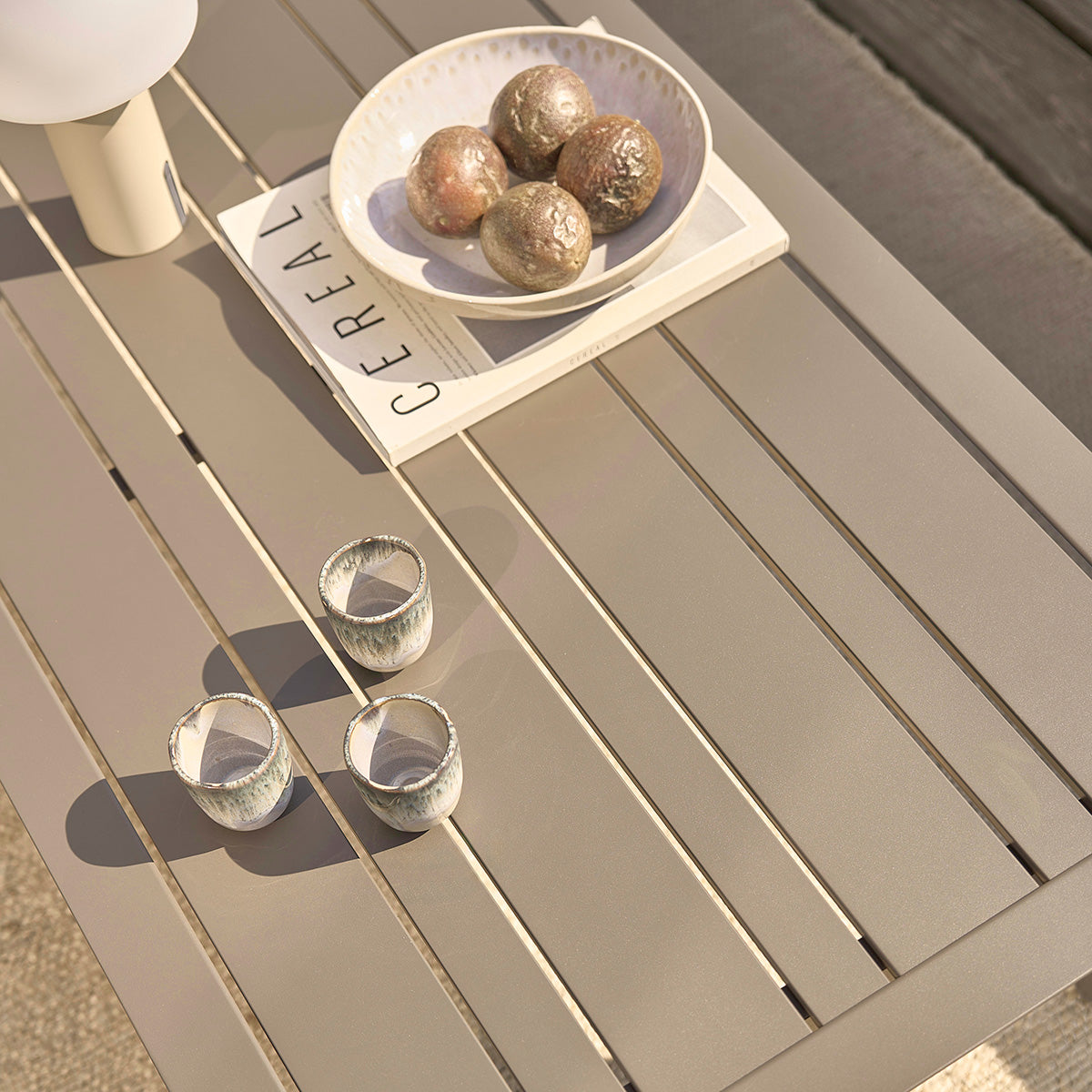 ALVAR - Salon de jardin bas en aluminium