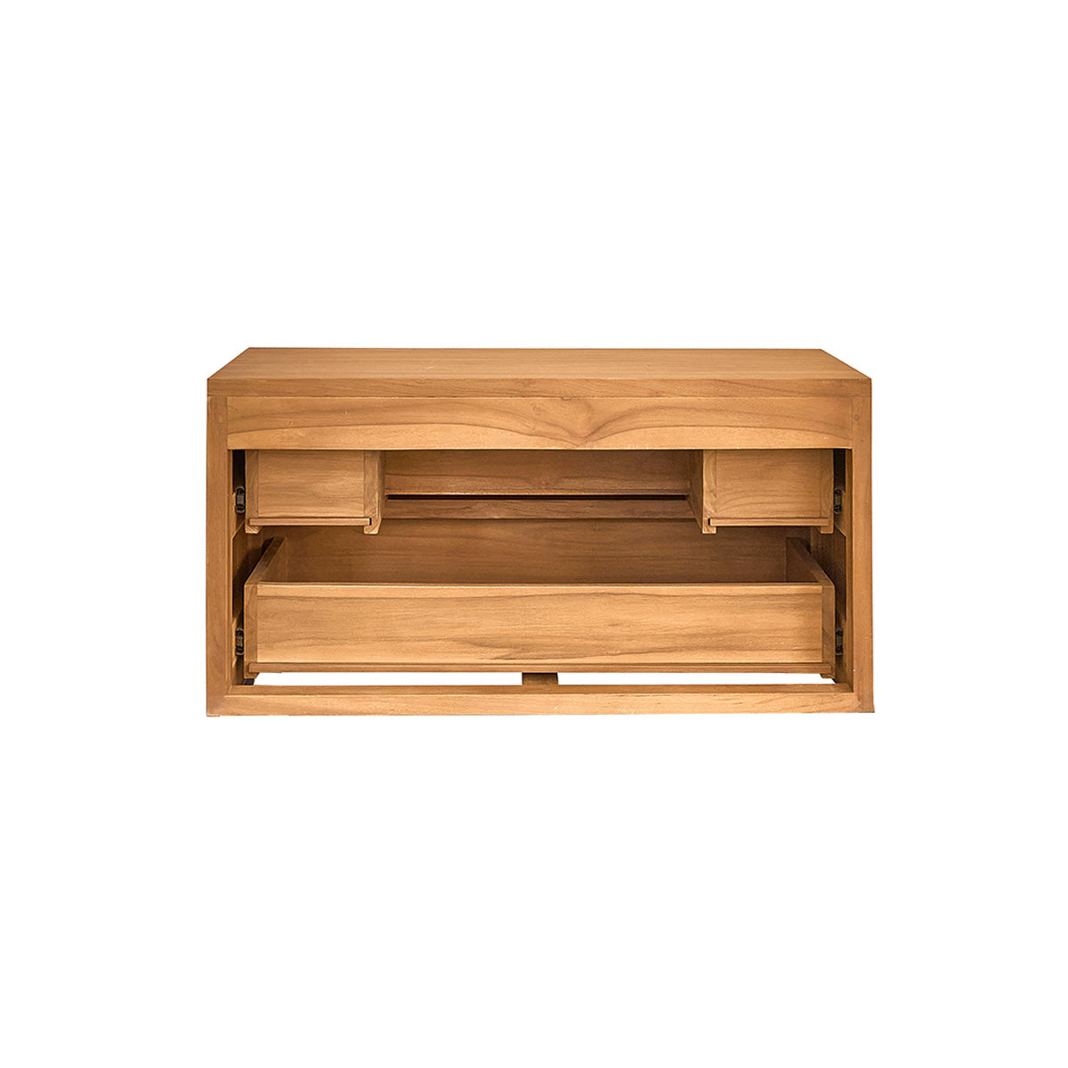 MAË - Meuble sous vasque en teck massif suspendu 80 cm