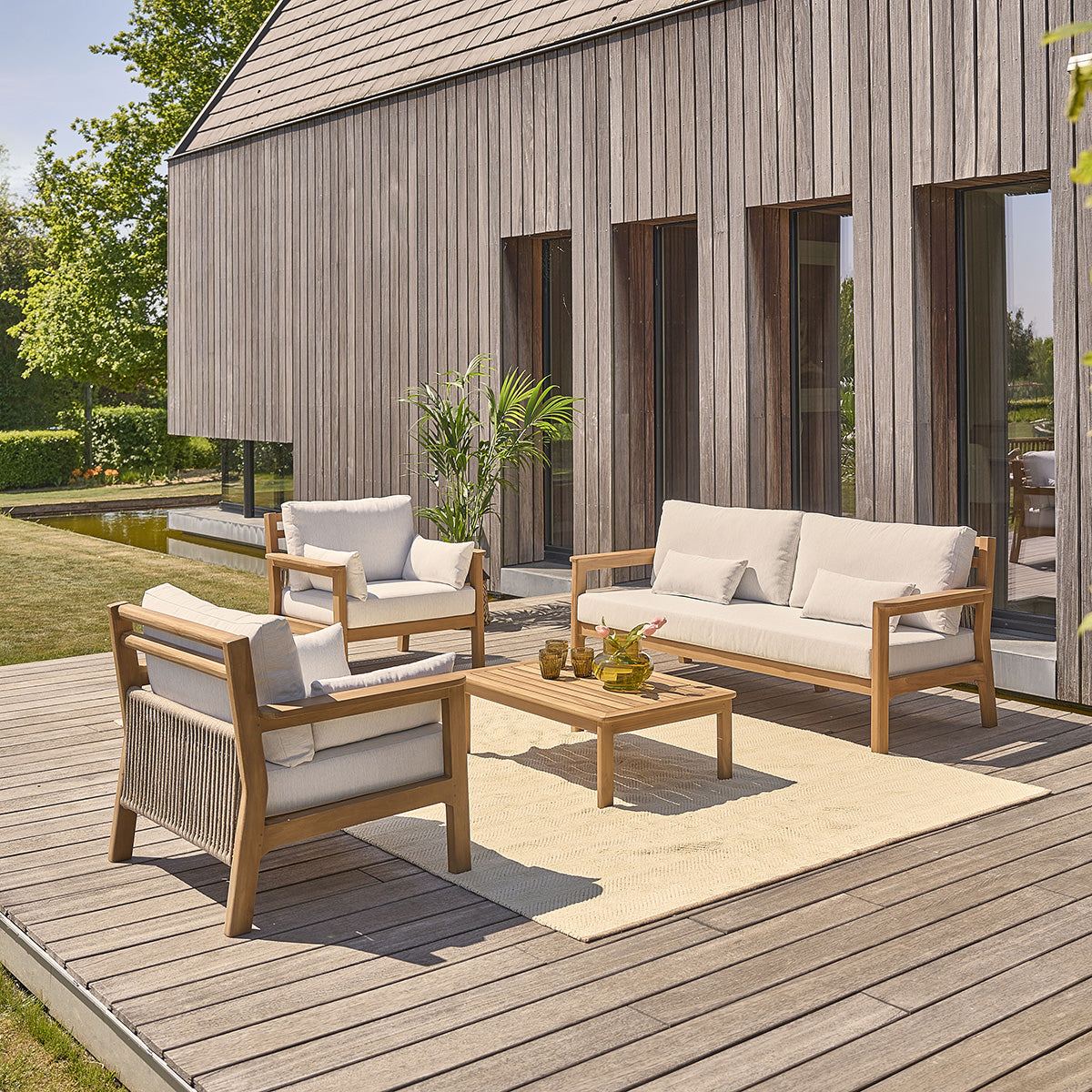 MAORA - Table basse de jardin en teck massif