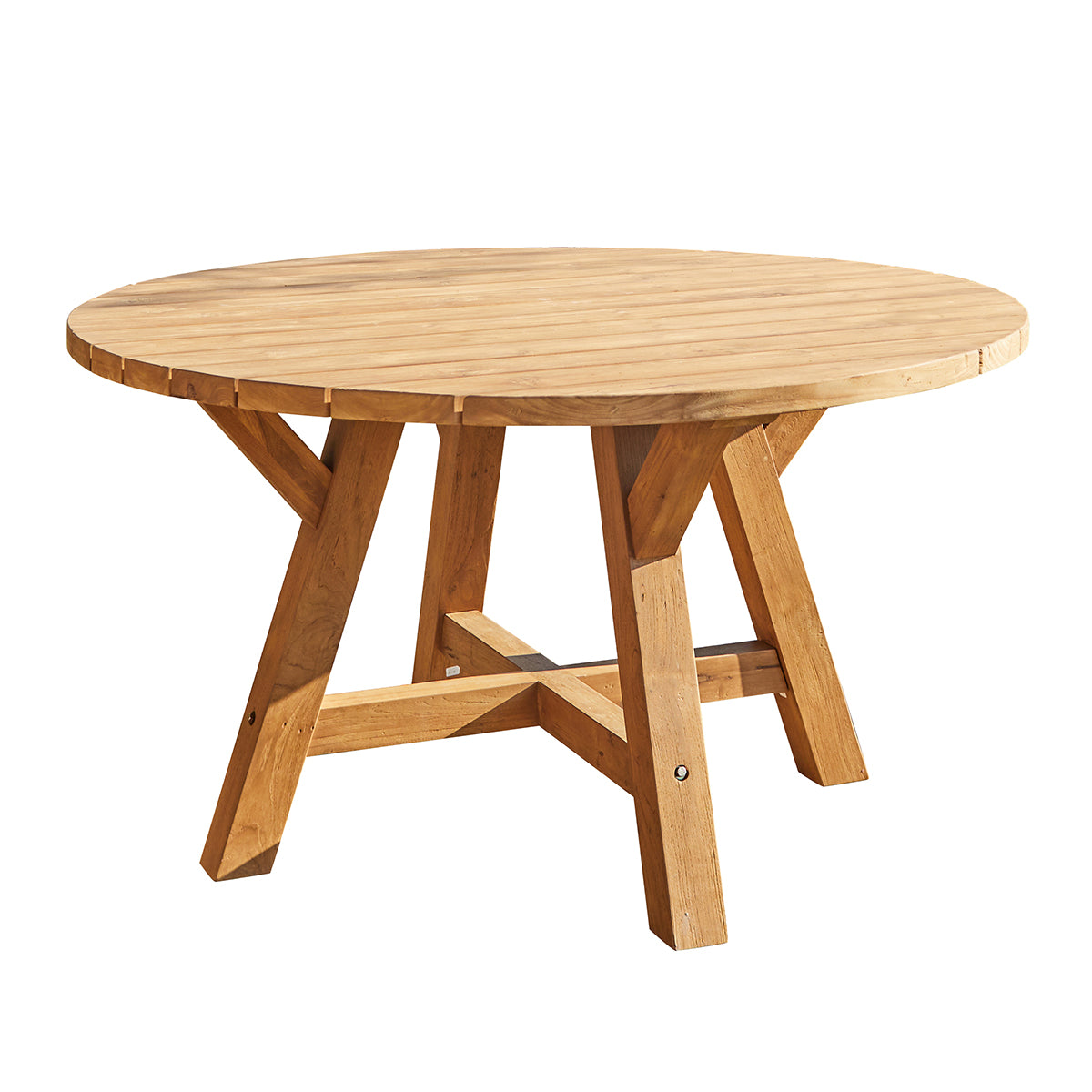 GABRIELLE - Table de jardin en teck massif recyclé ronde 6 pers.
