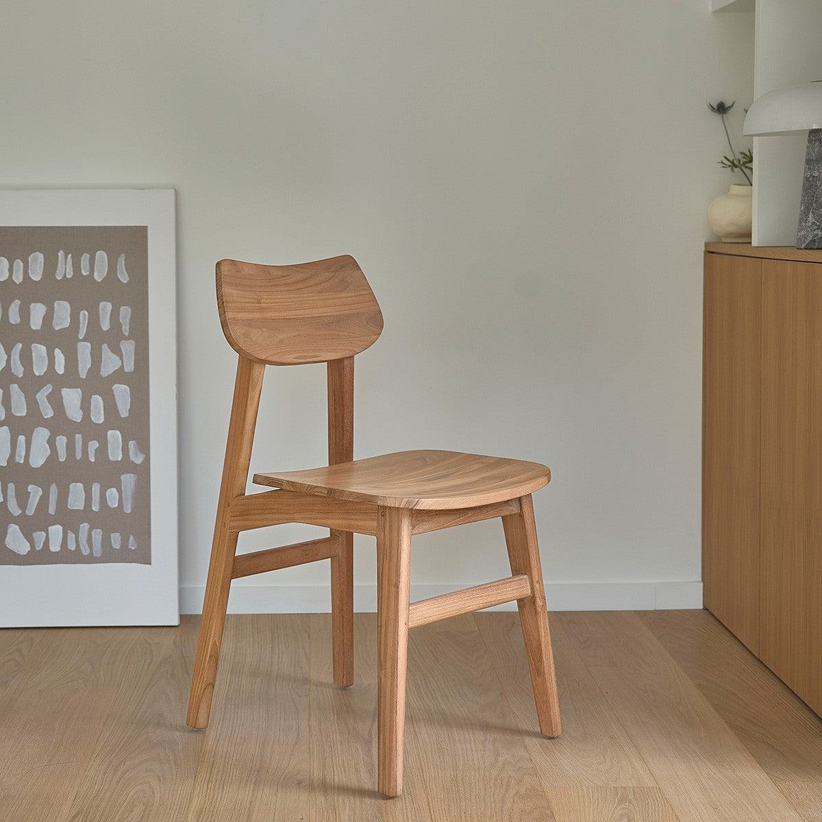 ADELE - Lot de 2 chaises en teck massif