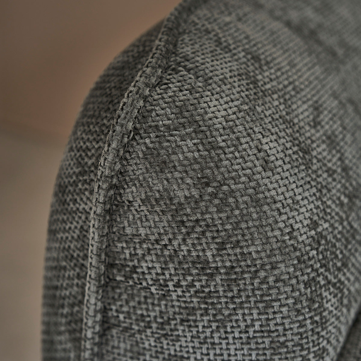 HECTOR - Canapé droit 3 places en velours tressé vert de gris