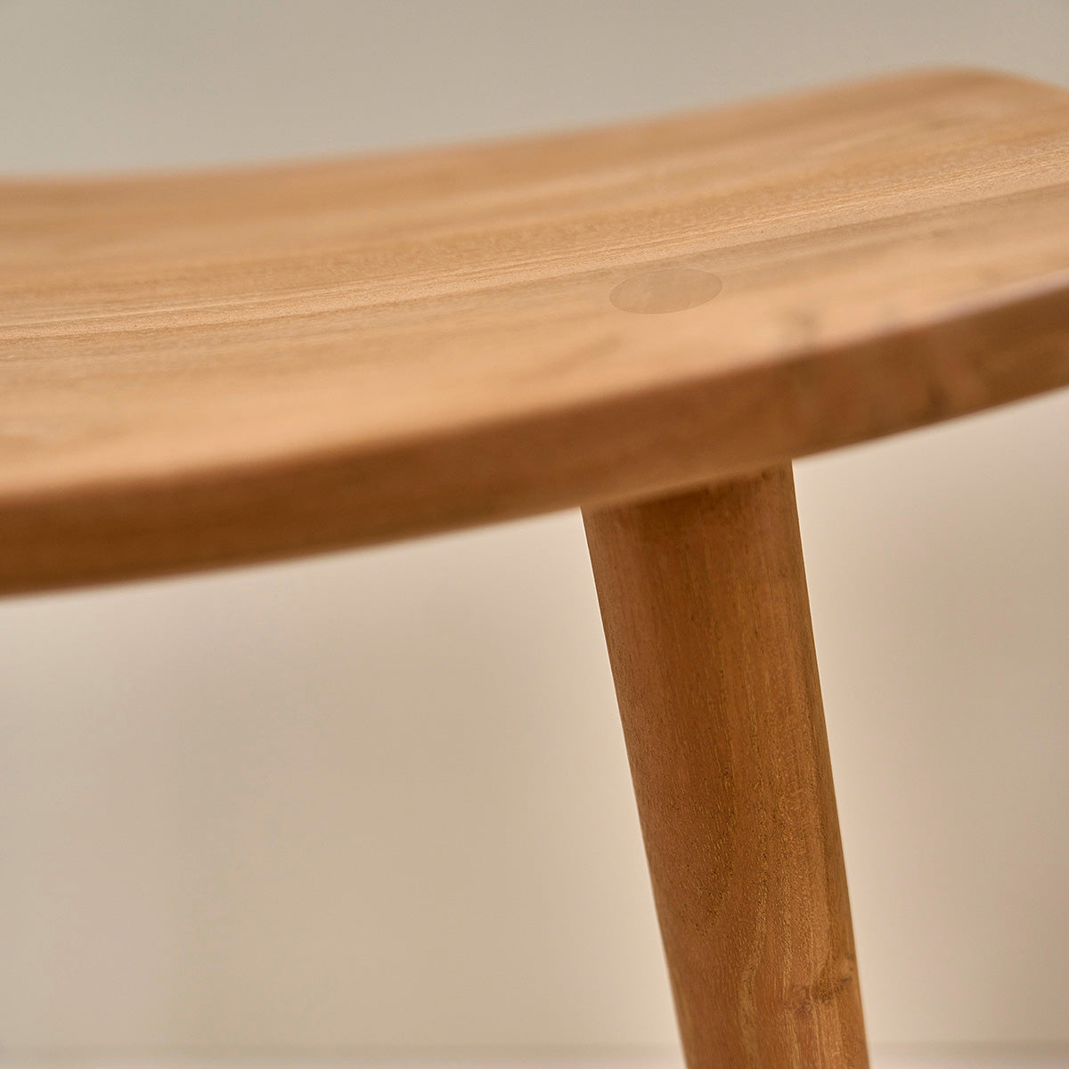 AMBRE - Tabouret de bar en teck massif 65 cm