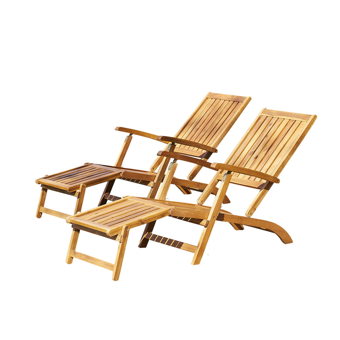 HANOÏ - Transat en acacia massif (lot de 2)