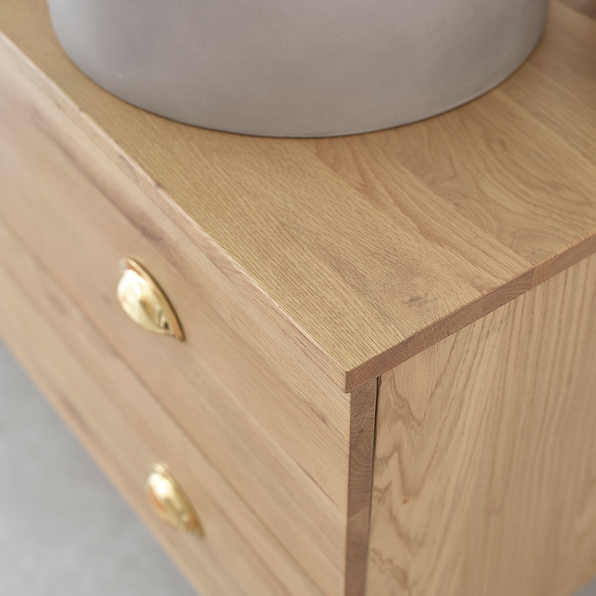 MARGAUX - Meuble sous vasque en chêne massif suspendu 120 cm