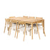 Salon de jardin en teck massif et cordage beige 8 pers.