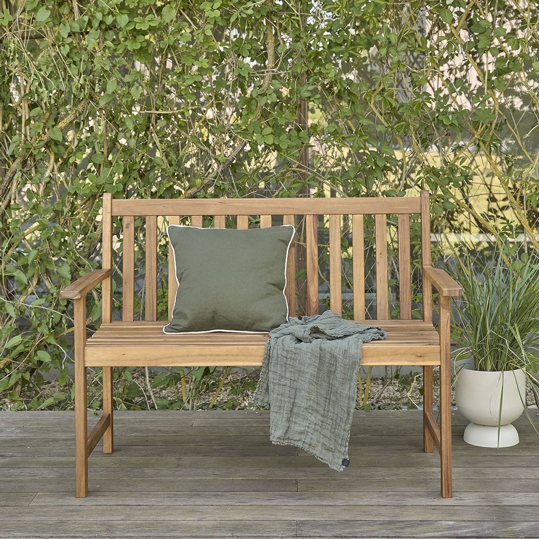 HANOÏ - Banc de jardin en acacia massif 120 cm