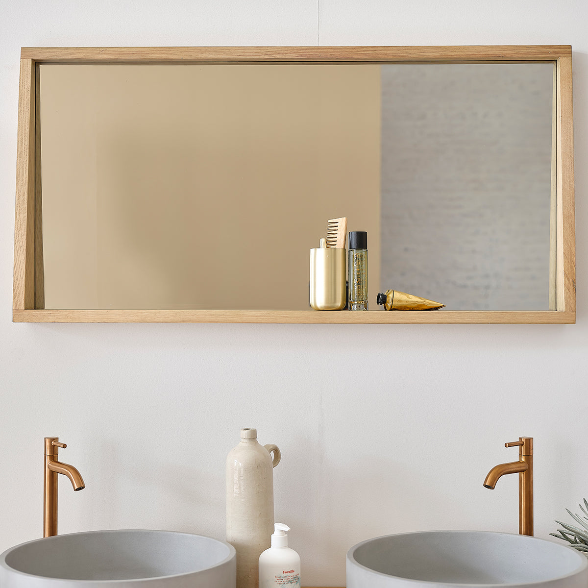 MARGAUX - Miroir rectangulaire en chêne massif 100x50 cm