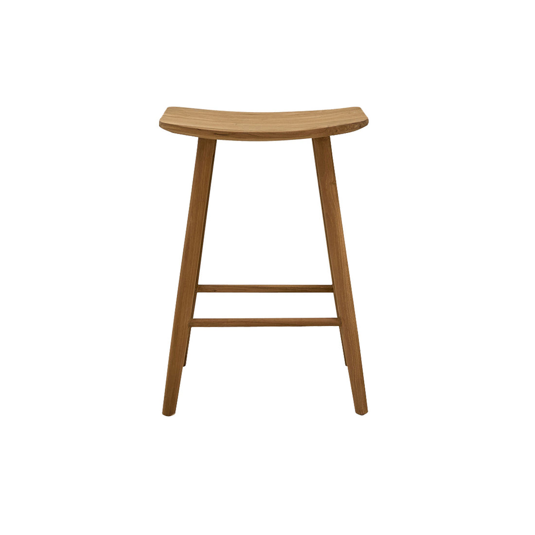 AMBRE - Tabouret en teck massif 65 cm