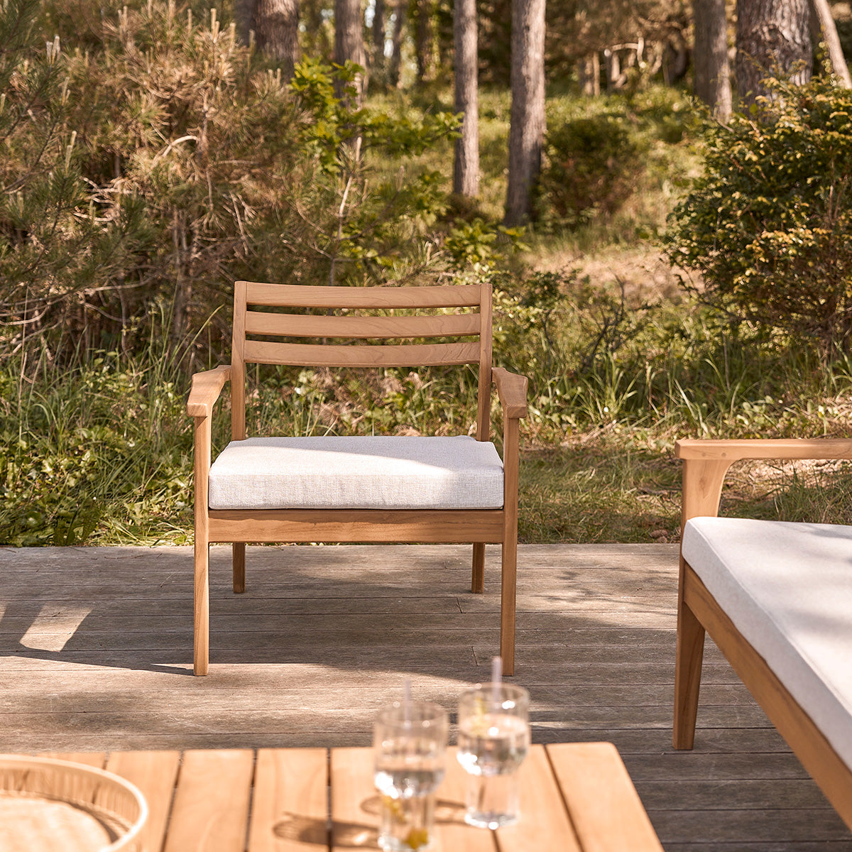 BARI - Fauteuil de jardin en teck massif