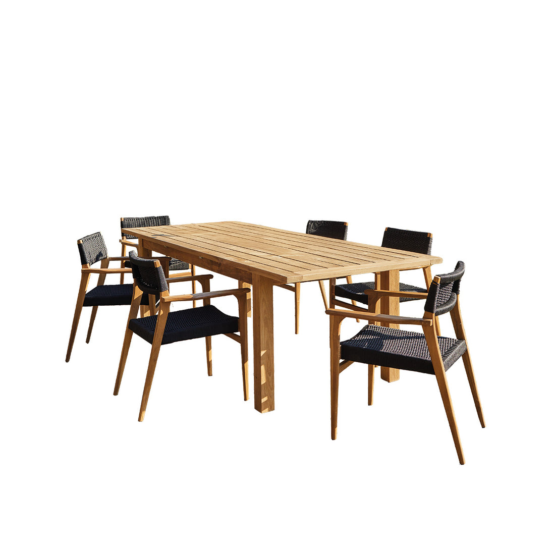 ESTHER - Salon de jardin en teck extensible 6 pers.