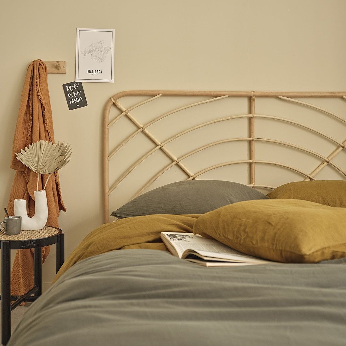 BOHO - Tête de lit en rotin 160 cm