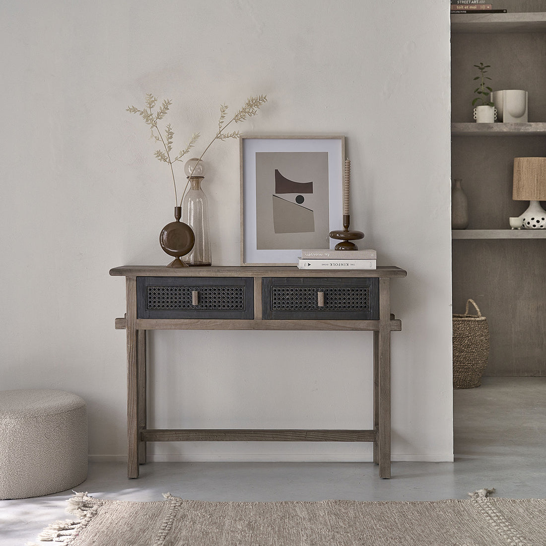JUNKO - Console en bois recyclé massif 110 cm
