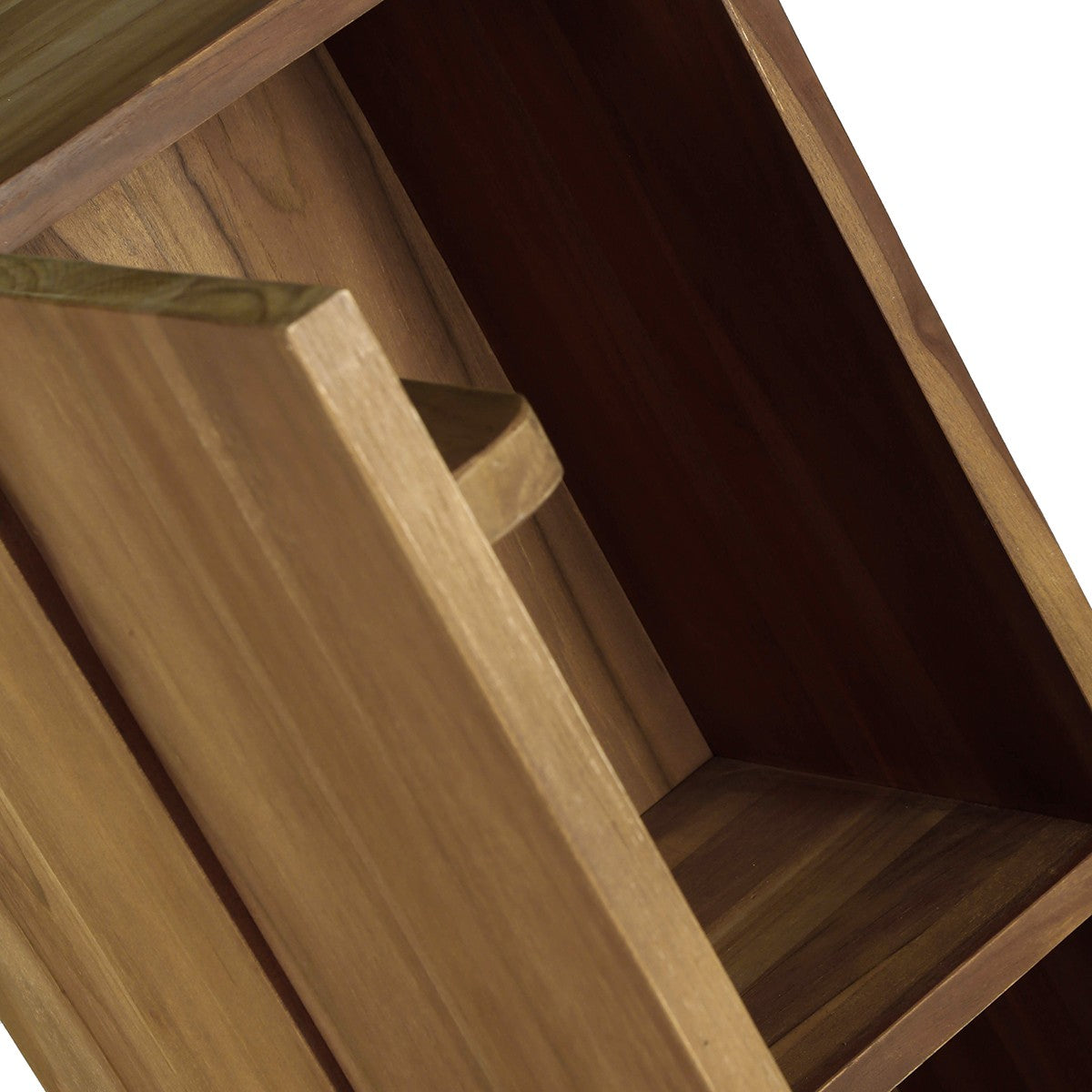 Colonne de salle de bain en teck massif suspendue 120 cm