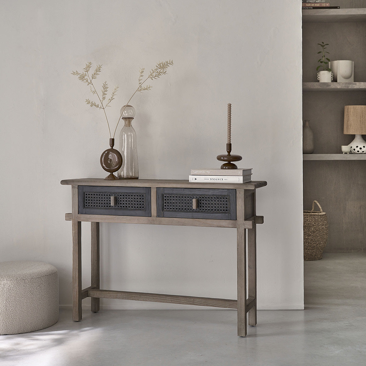 JUNKO - Console en bois recyclé massif 110 cm