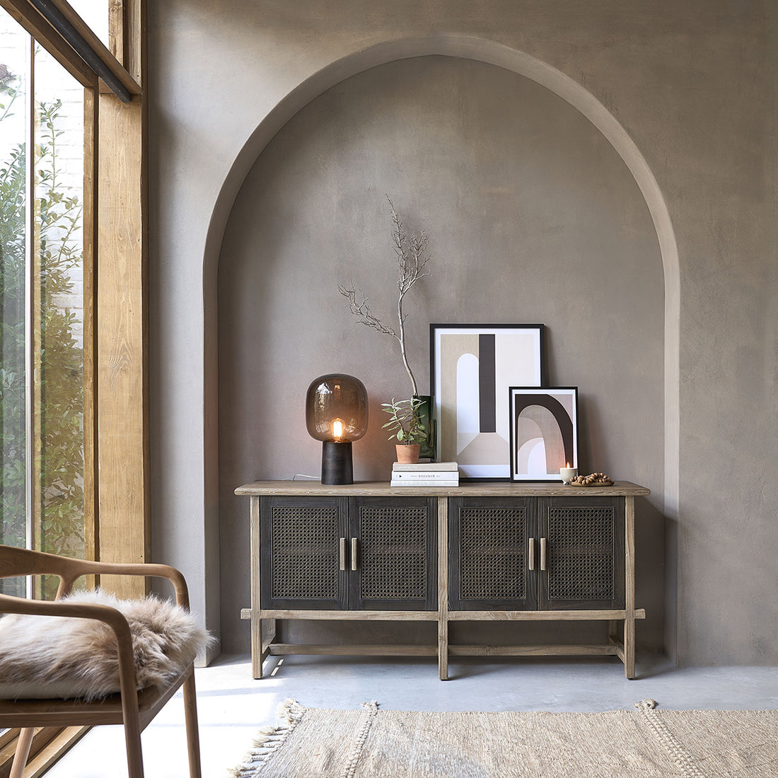 JUNKO - Buffet en bois recyclé massif 173 cm