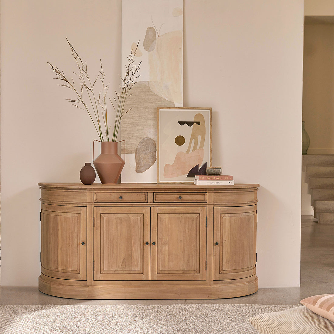 DOMAINE - Buffet en teck massif 180 cm