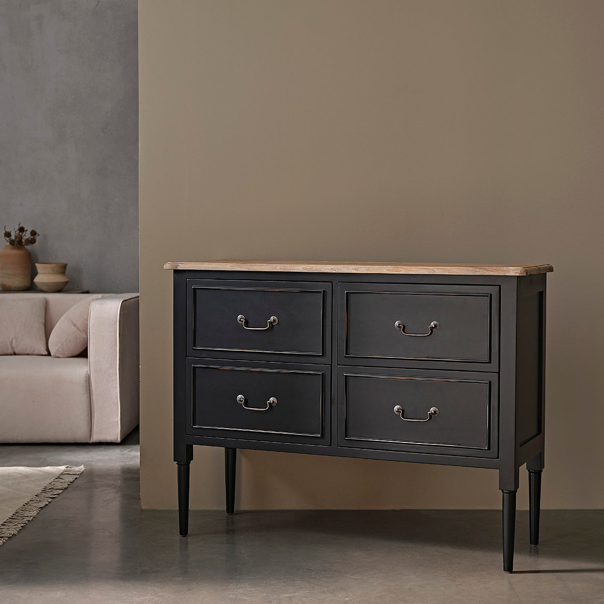 SOHO - Commode en acajou massif 120 cm