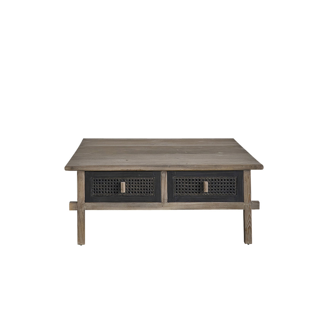 JUNKO - Table basse en bois recyclé massif 100 cm