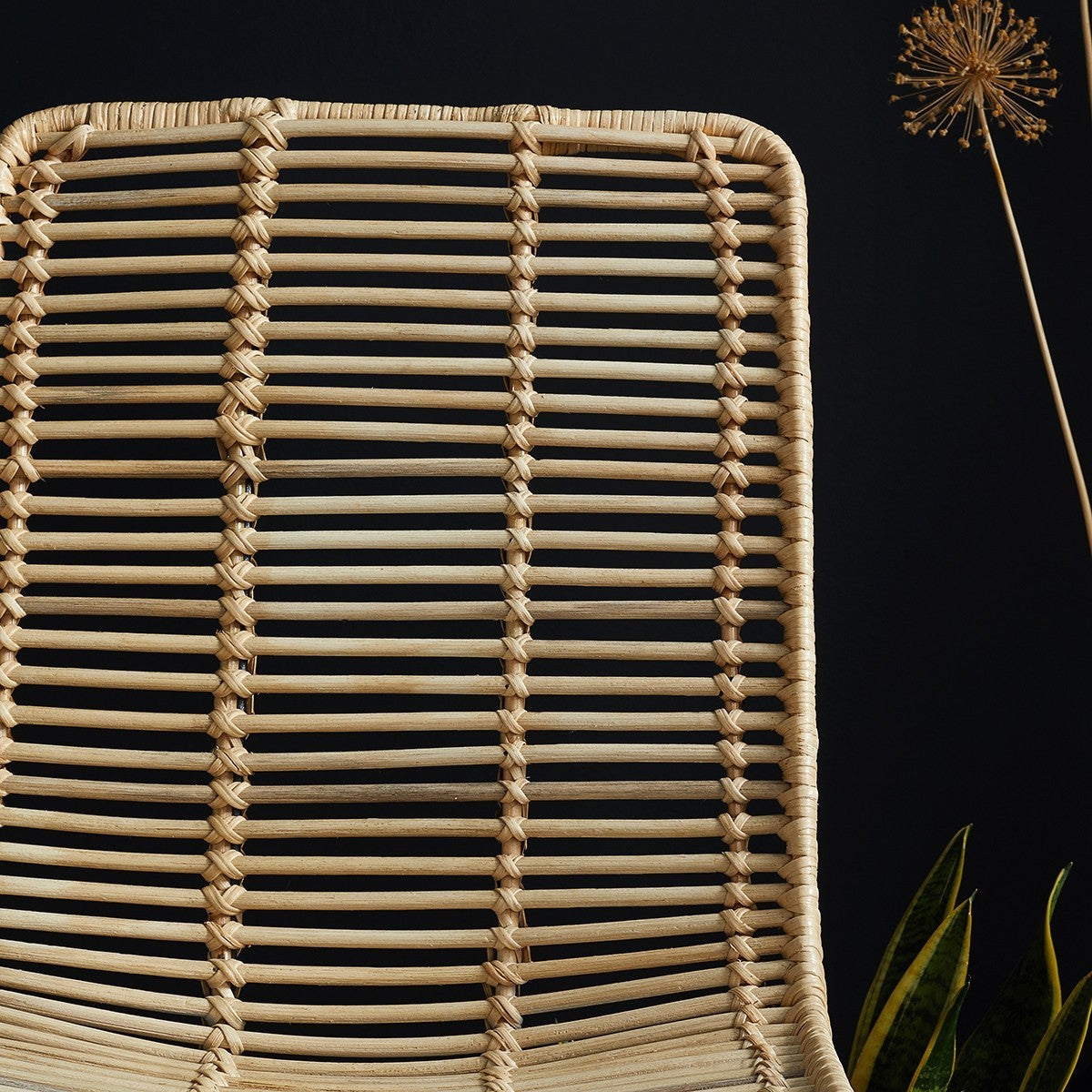 BOHEMA - Lot de 2 chaises en rotin et métal