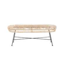 Banc en rotin et métal