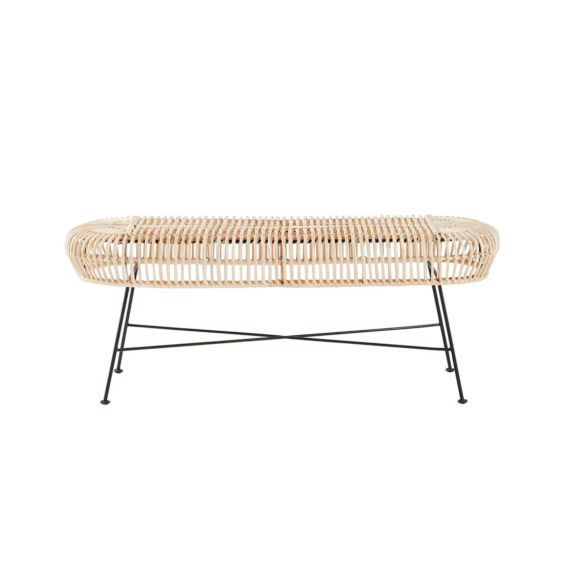 BOHEMA - Banc en rotin et métal
