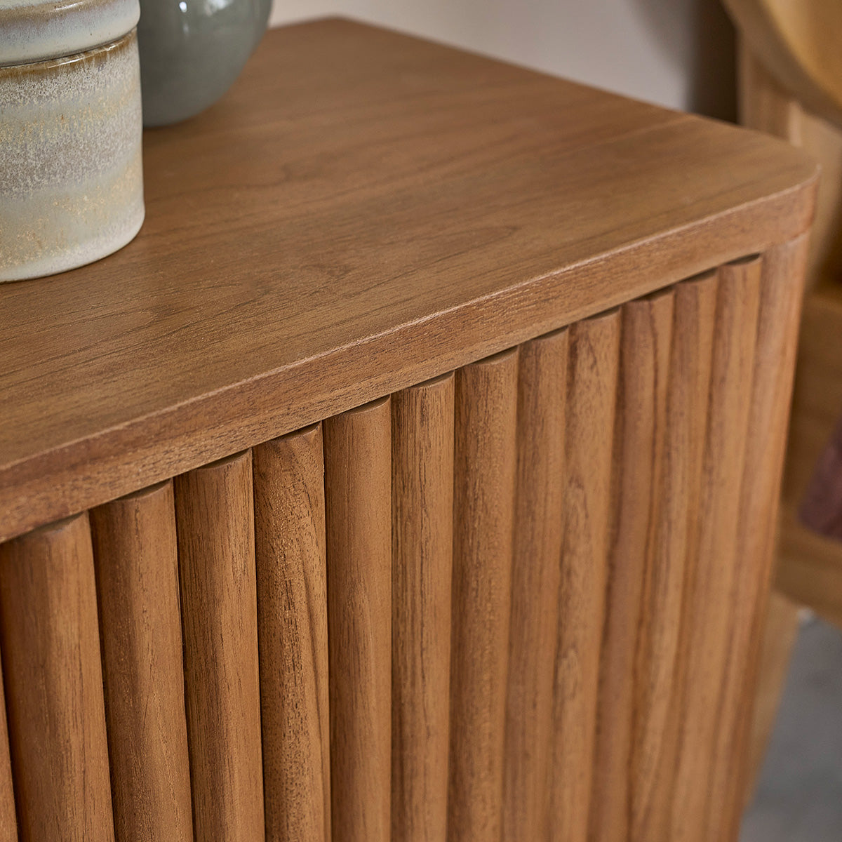 COLINE - Table de chevet en bois de teck