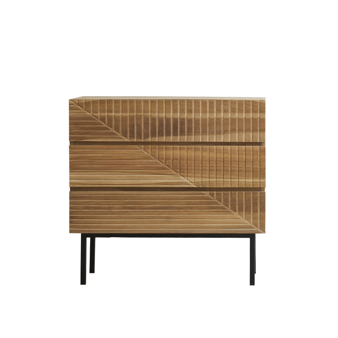PORTLAND - Commode en teck massif 95 cm