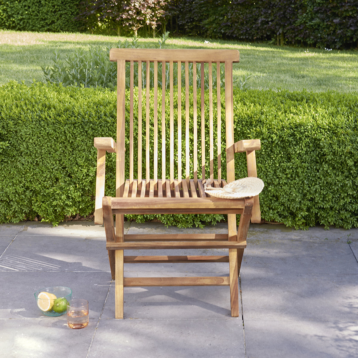 BALI - Fauteuil de jardin en teck huilé massif pliant