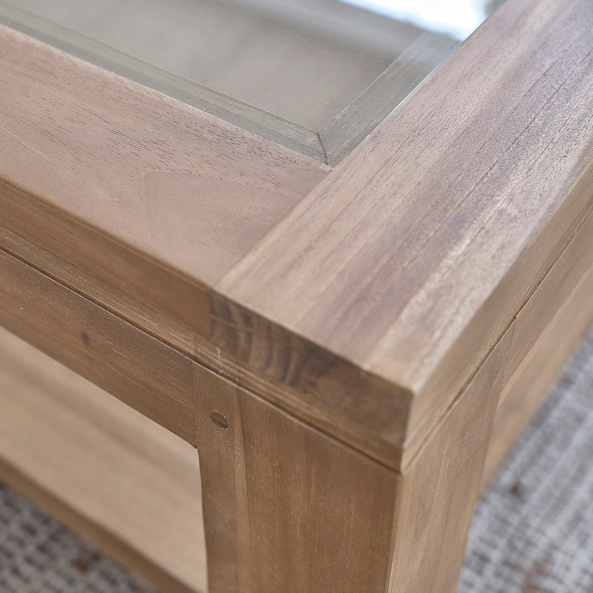 BOSTON - Table basse en teck massif 100 cm