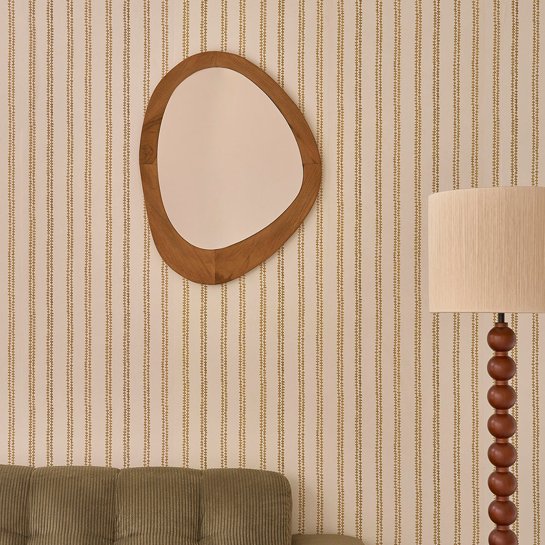 ADELE - Miroir organique en bois de teck 75x60 cm