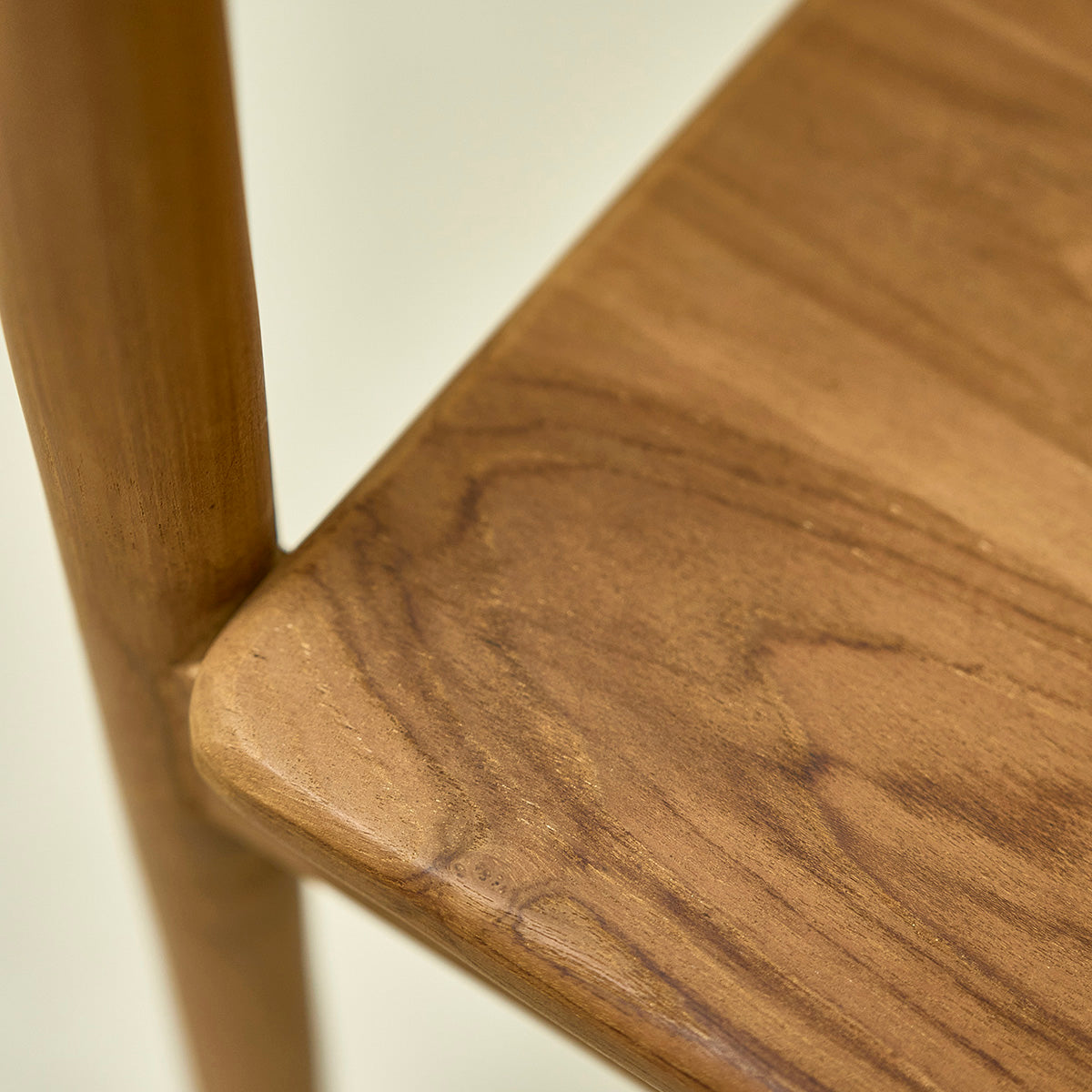 AMBRE - Lot de 2 chaises en teck massif