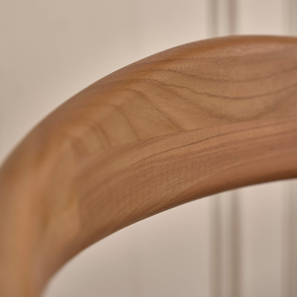 AMBRE - Lot de 2 chaises en teck massif assise velours côtelé kaki