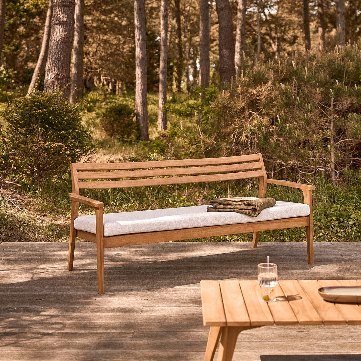 BARI - Salon bas de jardin en teck massif