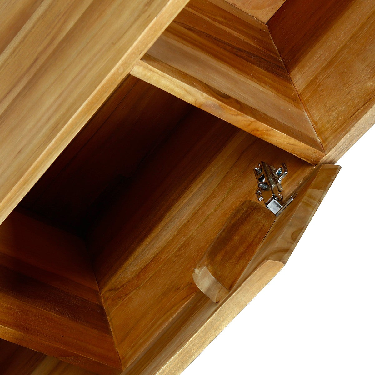 Colonne de salle de bain en teck massif suspendue 150 cm