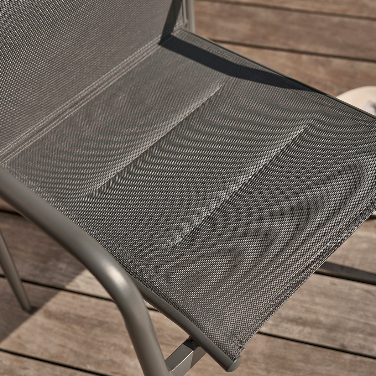 LAGON - Fauteuil en aluminium et textilène gris
