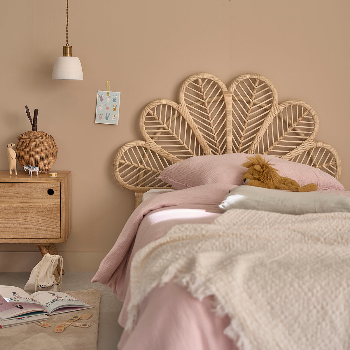 COLETTE - Tête de lit en rotin 90 cm