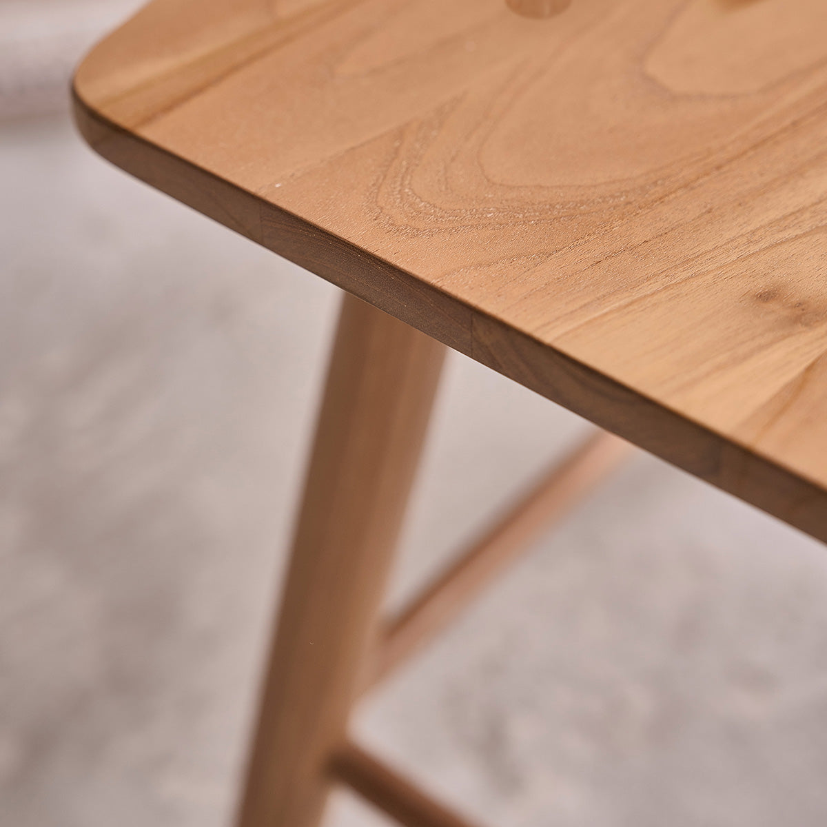 AMBRE - Tabouret de bar en teck massif 45 cm