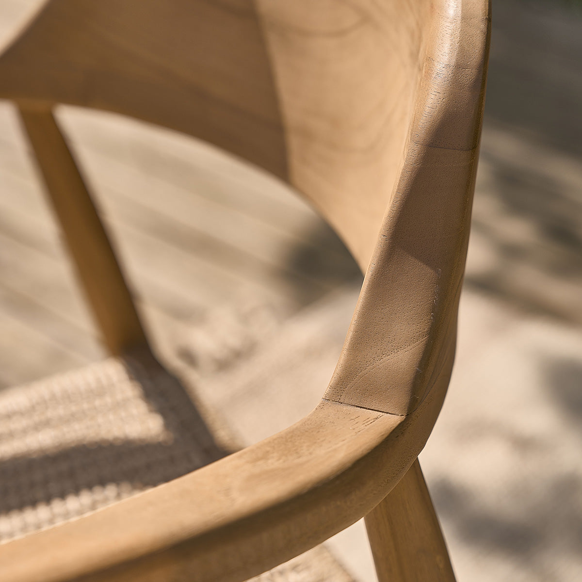 ALIZÉ - Fauteuil de jardin en teck massif et cordage (lot de 2)