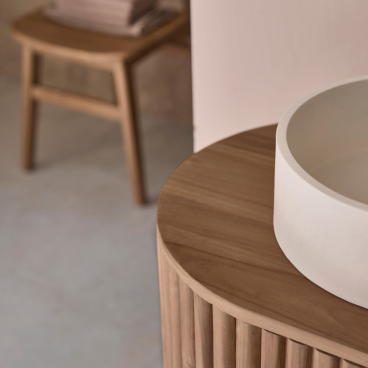 BELIZE - Meuble de salle de bain en teck massif suspendu 140 cm