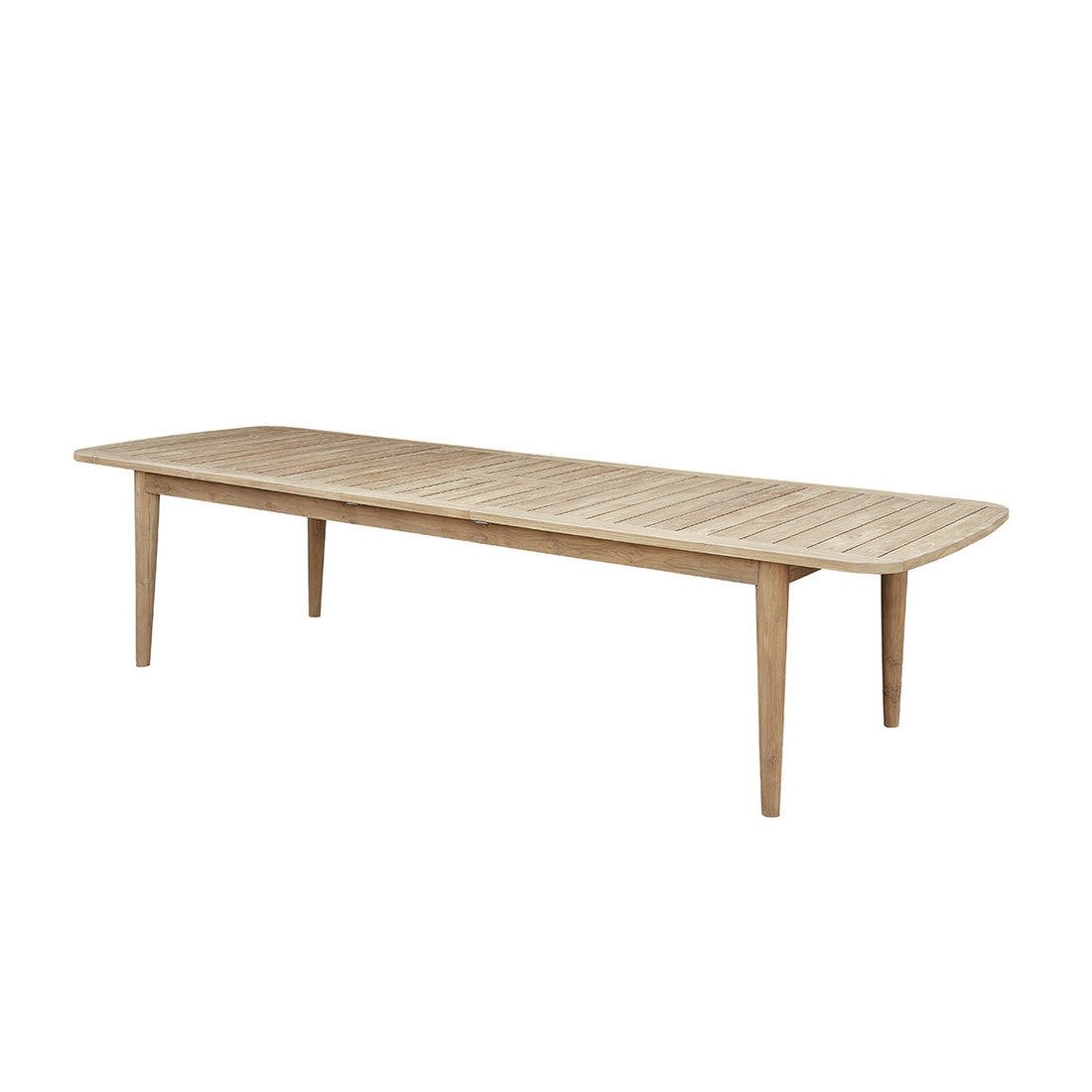 HORTENSE - Table de jardin en teck massif recyclé extensible 10/12pers.