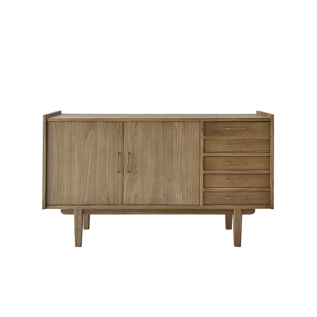 FIFTIES - Meuble sous vasque en mindi massif 135 cm