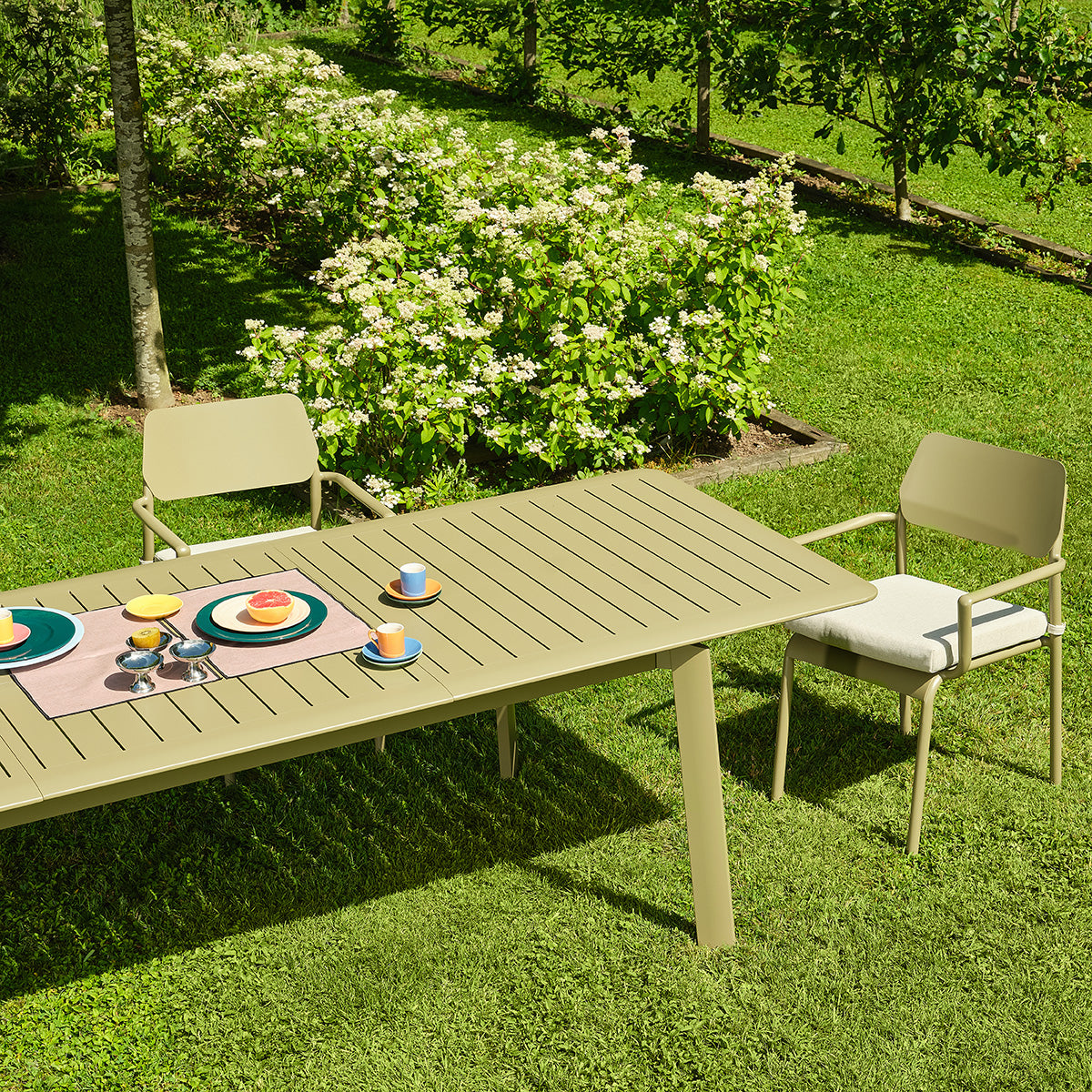 SARO - Table de jardin en aluminium extensible