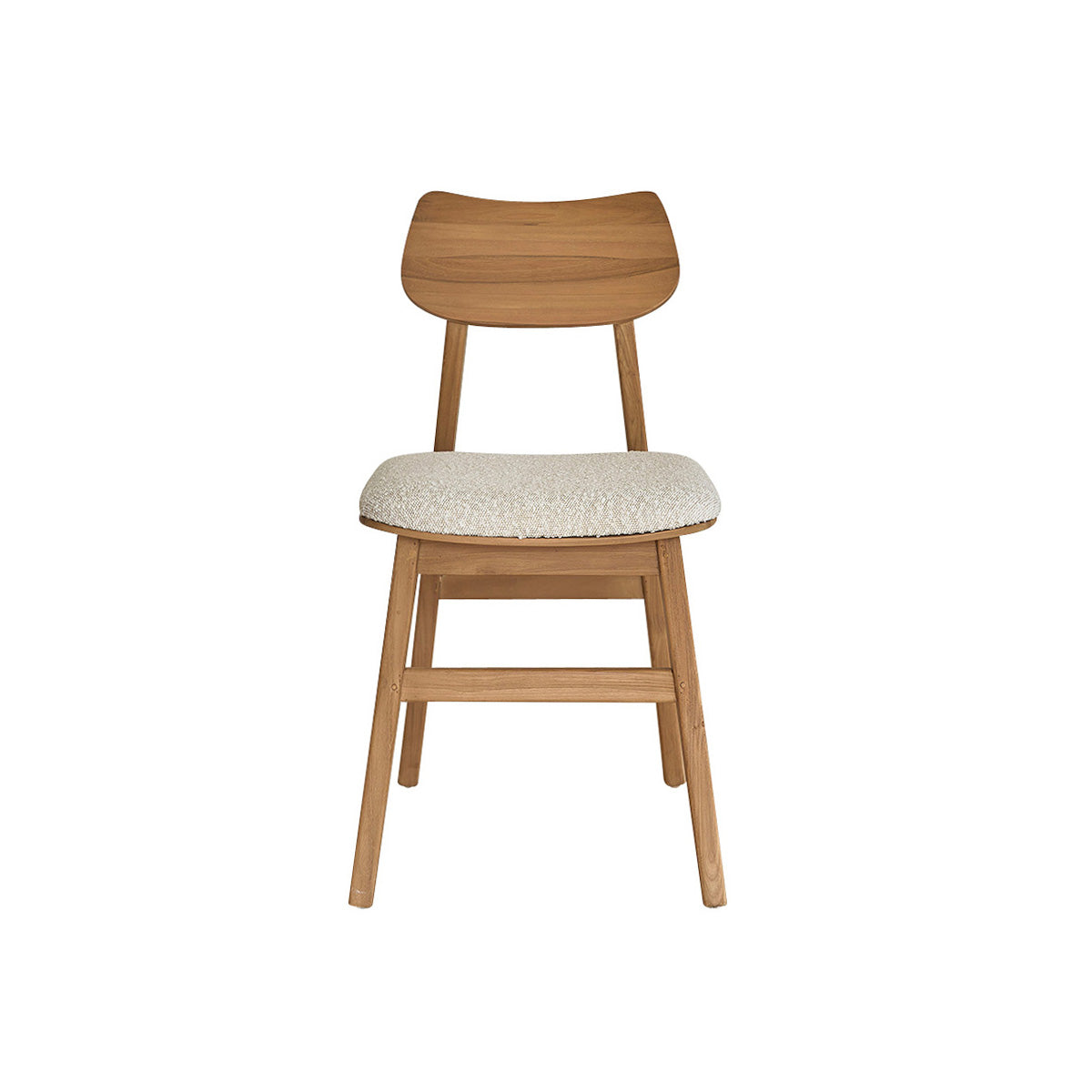 ADELE - Chaise en teck massif assise bouclette