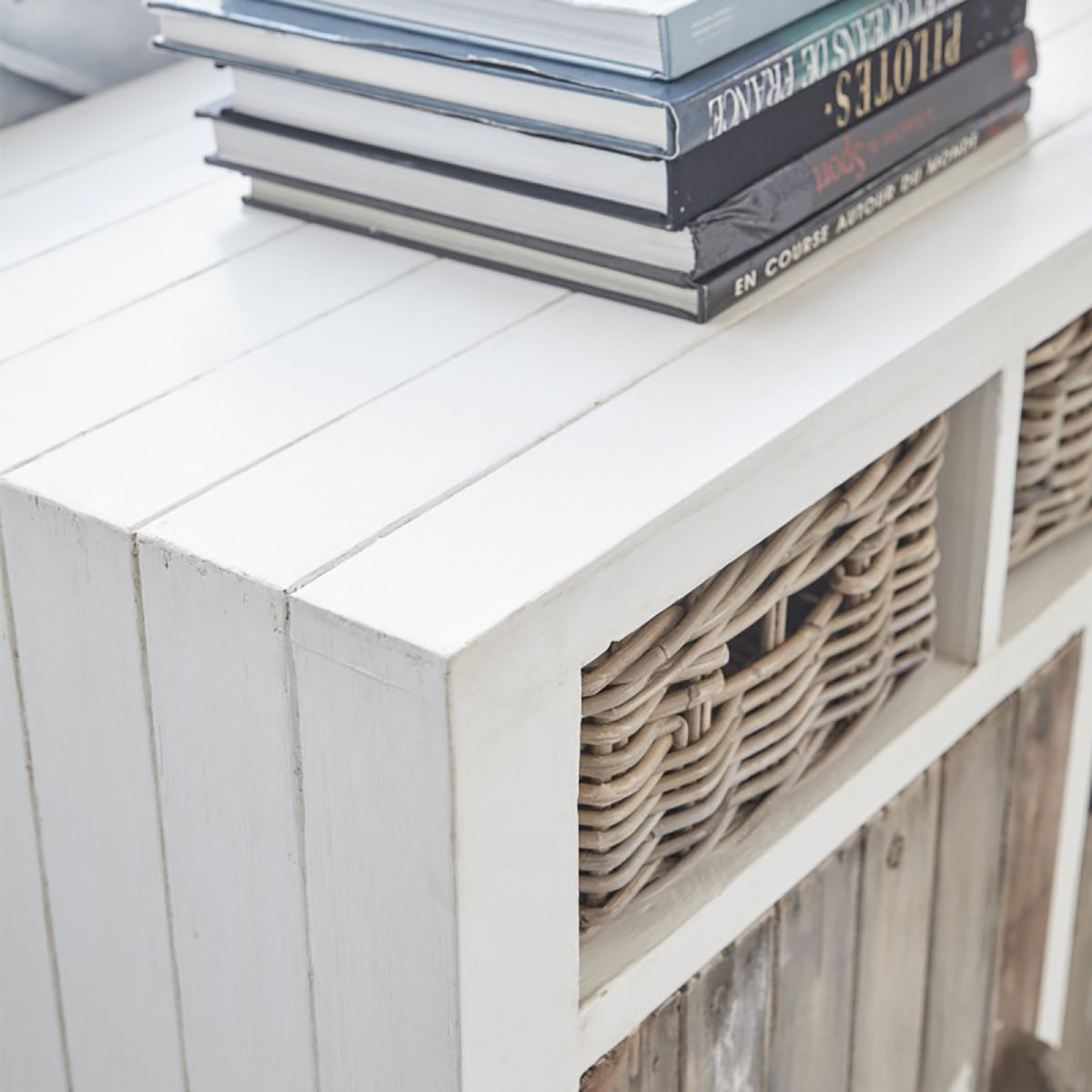 HONFLEUR - Commode en pin recyclé massif 145 cm