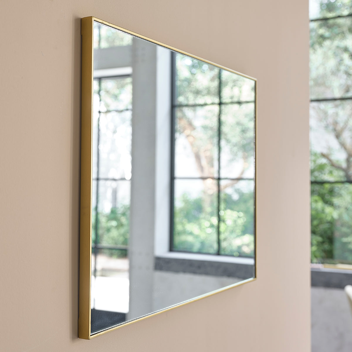 LUNA - Miroir en métal doré rectangulaire 70x50 cm