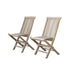 Chaise de jardin en teck massif pliante (lot de 2)