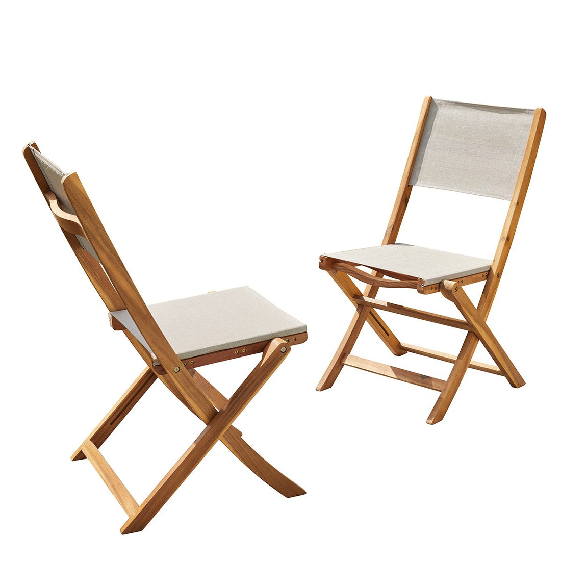 HANOÏ - Chaise de jardin en acacia massif (lot de 2)