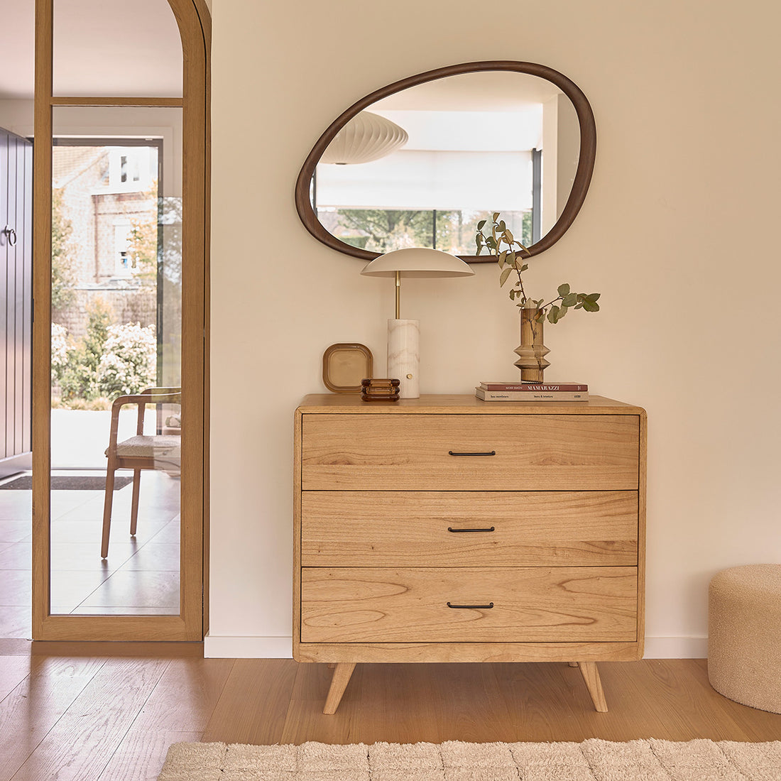 LEOPOLD - Commode en mindi massif 90 cm