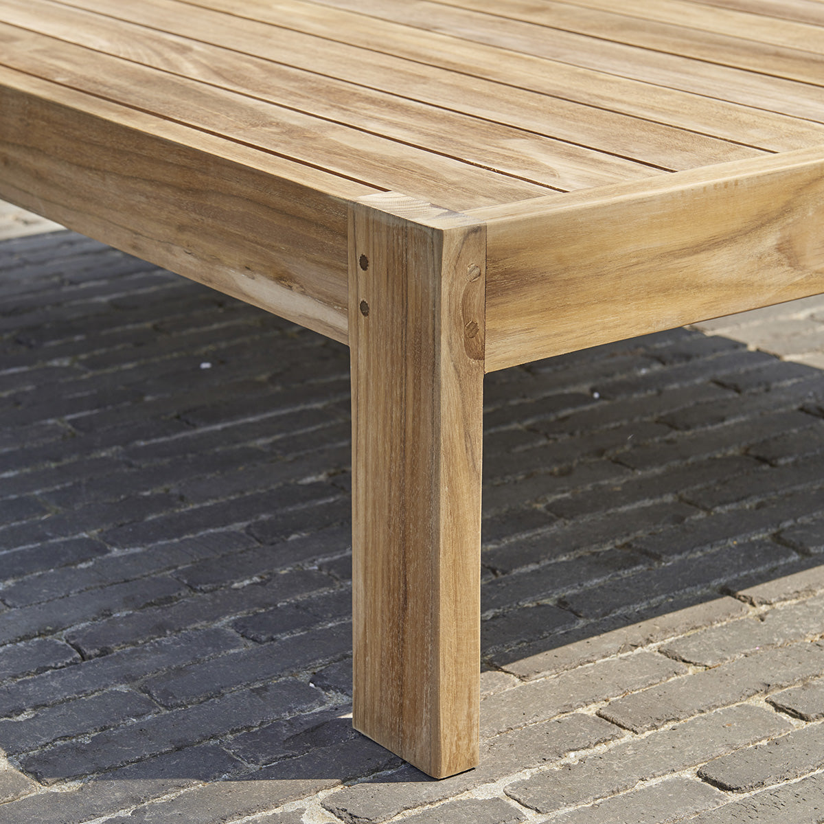 PALMA - Table basse de jardin en teck 102 cm